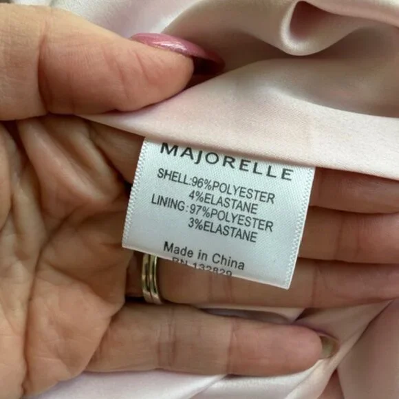 Majorelle REVOLVE Nina Satin Wrap Dress in Pink Size Small - Picture 8 of 8